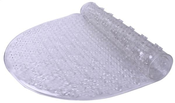 Elliptical Bubble Bath Vinyl Bath Mat Transparent 16 X 27 Anti slip Mat Provides Extra Safety for Bath Mat 240902