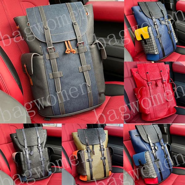 Men Backpack Women Backpacks School Bag Back Pack Bag Designer Backpack Classic Cowhide Leather Handbag High Quality Clutch Water Ripple