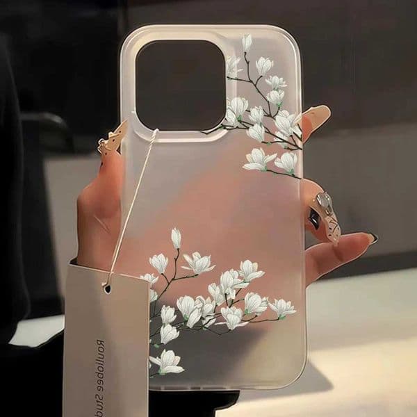 Flower Clear phone case suitable for iPhone 15 Pro Max phone case iPhone 13 11 12 14 Pro Max 15 Plus 12 13 mini shock-absorbing silicone soft cover M240902