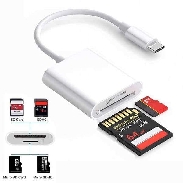 Type C Micro SD TF Memory Card Reader Adapter for Samsung Huawei USB-C Data Trasfer Converter for Macbook Laptop Phone M240902