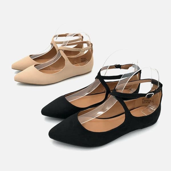2019 autumn pointed toe shallow mary jeans sandals hollow cross tied cover heel student flat single shoes woman flock/pu sandals