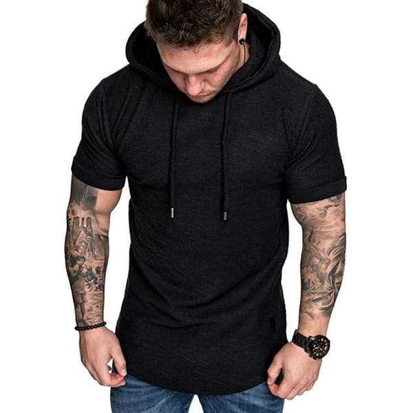 MRMT 2024 New Mens Hoodie Short Sleeve Mens Hoodie Casual Solid Color Mens Hoodie W240830