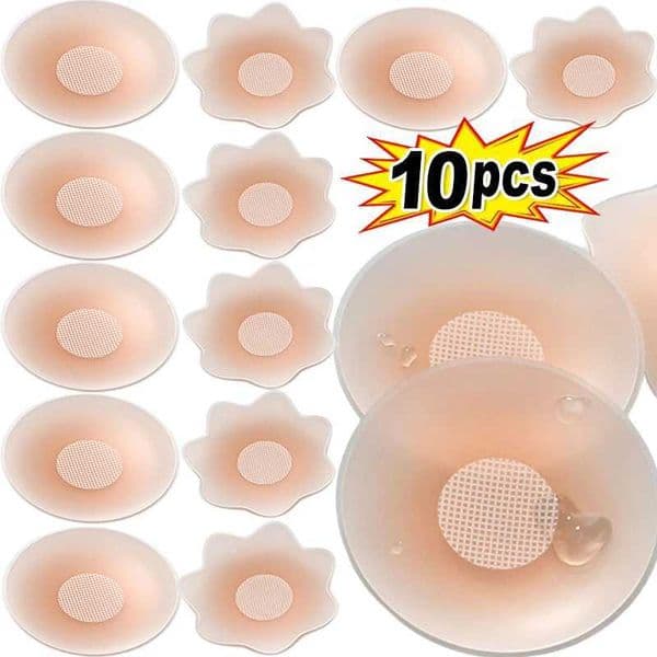 2/10 pieces of invisible womens soft cushion cover stickers self-adhesive chest circumference silicone lifting pad reusable patch bra W240829