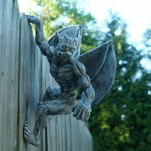 Statue Resin Sculpture Retro Gargoyle Ghost Statue Ornament Creative Innovative Home Decoration Wall Hanging Decor #WO 240902