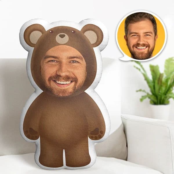 Mini Pillow Pad Doll Po Customized Pillow Creative Gift Toy Baby Personalized Bear 240902