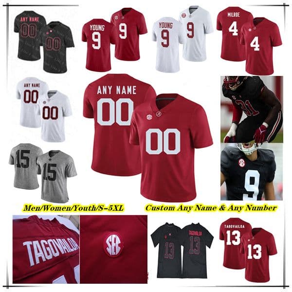 Alabama College Football Jerseys Jalen Milroe Justice Haynes Ryan Williams Jam Miller Deontae Lawson Jihaad Campbell Que Robinson Keon Sabb Kobe Prentice Smith 5XL