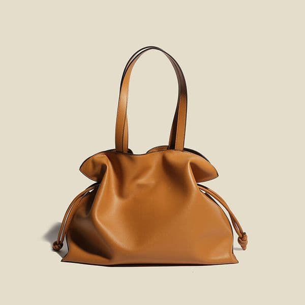 2024 New Genuine Leather Large Capacity Tote Handheld One Shoulder Women's Underarm Bag