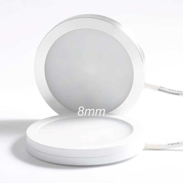 Indoor LED pendant light 12V 24V ultra-thin 8mm surface mounted panel light 3W 5W display tube light cabinet camping spotlight CL240830