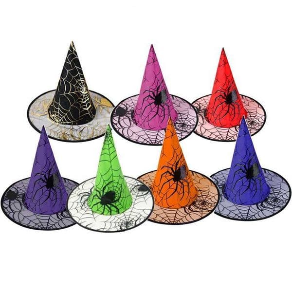 Witch Hat Halloween costume props adult and child role-playing Witch costume Wizard headwear Halloween party Favor 7 colors W240830