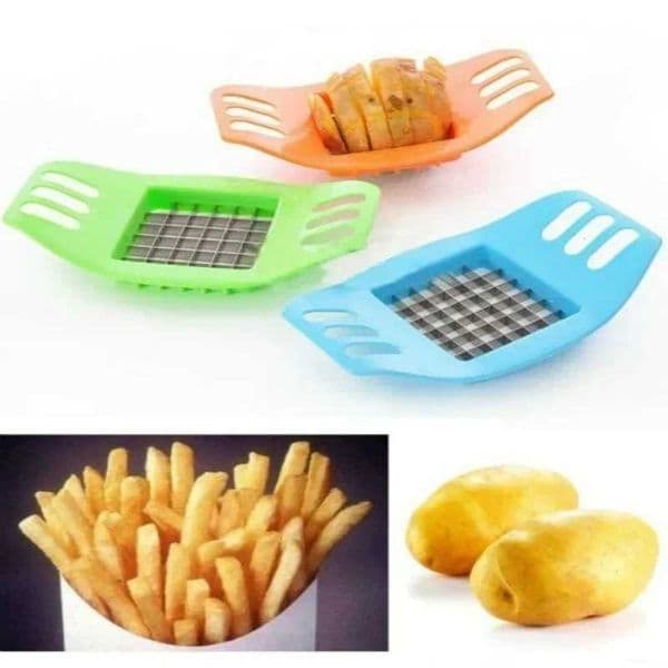 Stainless Cutter Slicer Masher Steel Potato Vegetable Cutting Device Square Slicers Cut Fries Kitchen Tool Cooking GadgetsXJ240903