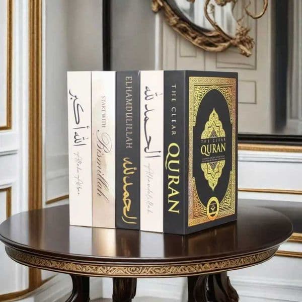 Islam Mosque Muslim Scripture Luxury Fake Books Storage Box For Decoration Coffee Table Book Villa hotel Home Decorative Props M240903