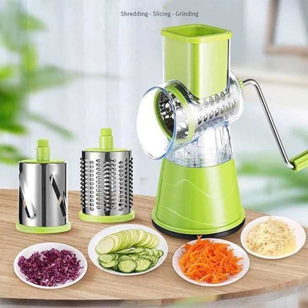 3-in-1 Manual Rotation Vegetable Fruit Slicer Round Cutter Potato Grater Spiralizer Vegetable Chopper Kitchen Home ToolsXJ2409