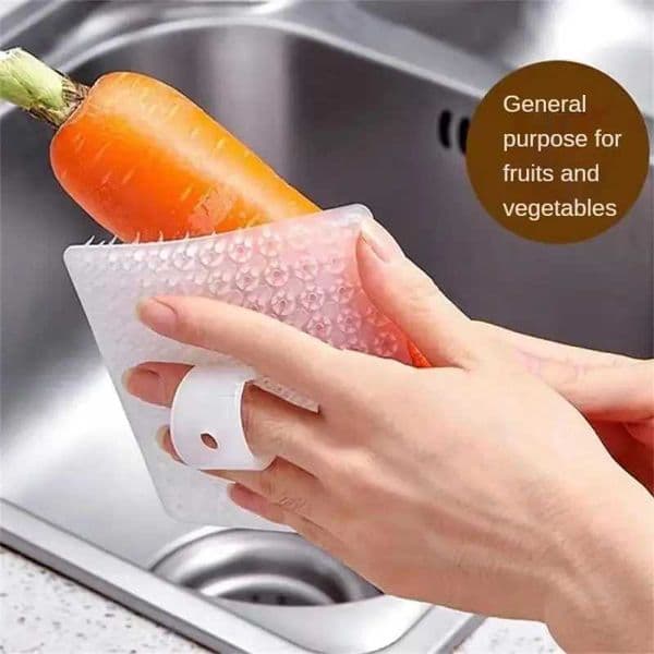 Fruit And Vegetable Brush Silicone Pot Dishes Cleaning Multifunctional Potato Carrot Brush Easy Clean Kitchen ToolsXJ240903