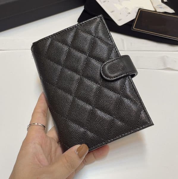 OUIO Top Quality Unisex Wallet Premium Leather Card Holder Zipper Clasp Wallet Caviar Sheepskin Coin Purse Unisex Classic Fashion Collection