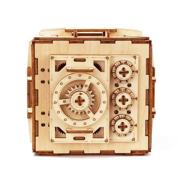 3D Wooden Password Jewelry Box Puzzle Kit Assembly Building Constructor Block Model DIY Mechanical Ring Necklace Code Security W240903