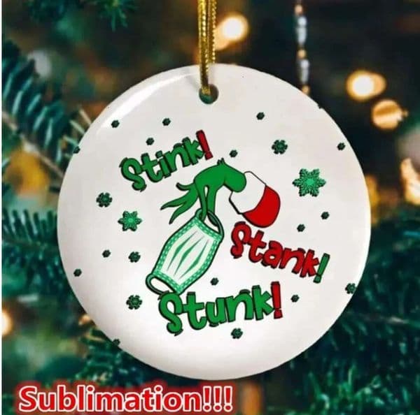 3 inch Round Circle Star Heart Shaped Hanging Ornaments Custom Sublimation Blan Ceramic Flat Christmas Decorations FY5002 JN02