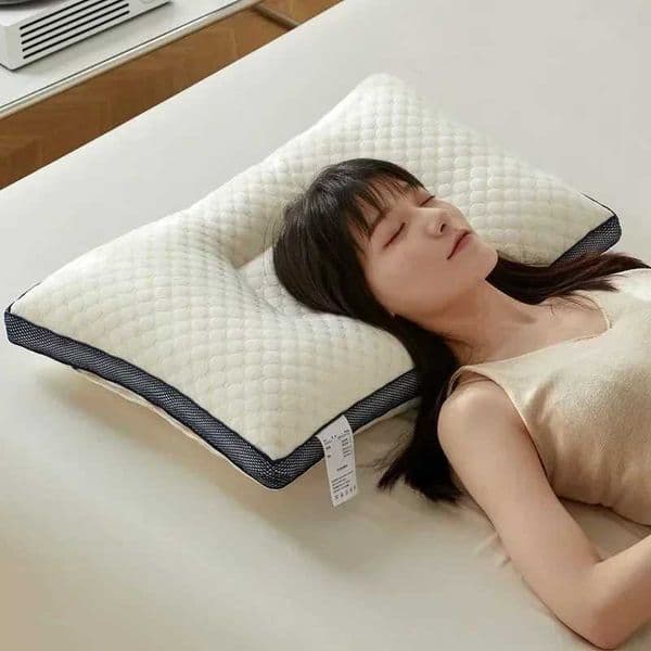 48X74cm anti slip spinal pillow fiber filled sleep Korean style orthodontic soft protection soft cushion bed W240902