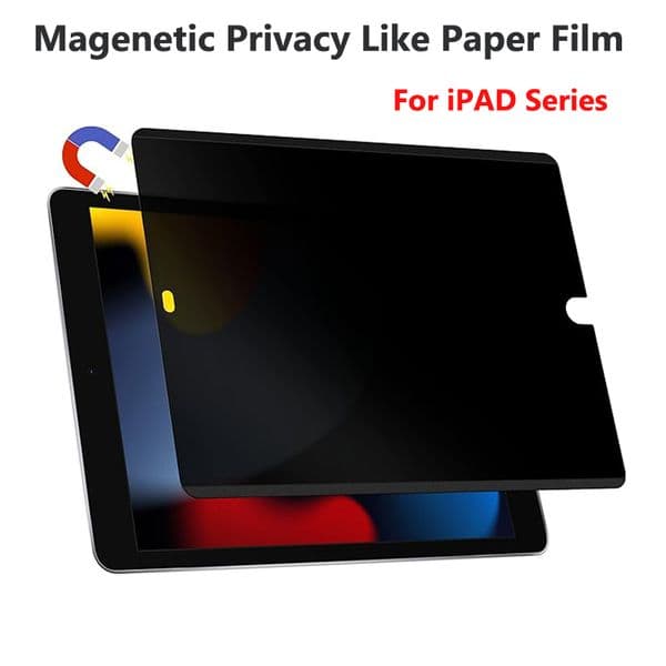 For iPad Air 6th Gen 11" 2024 Pro 11 Removable Magnetic Privacy Screen Protector For iPad 10th 10.9 Air 4th 5th 10.5 10.2 7th 8th 9th 30-Degree Anti-peep Privacy Filter Film