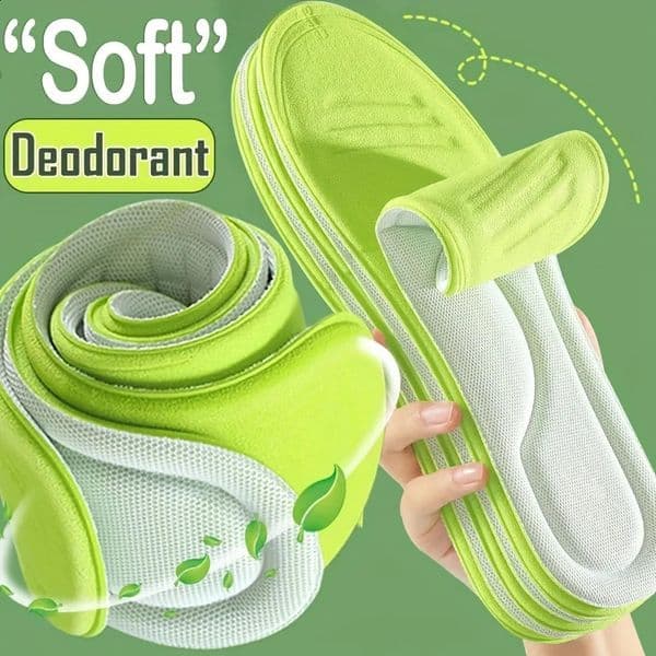 Sports insole 5D massage soft deodorant breathable shock-absorbing pad running pad 240903