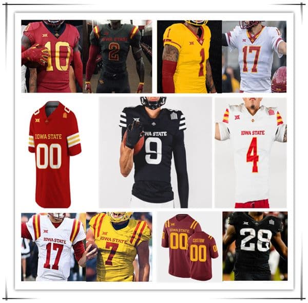 Iowa State ISU College Football Jerseys Brock Purdy Rocco Becht Abu Sama III Carson Hansen Jaylin Noel Jayden Higgins Jaylon Jackson Jontez Williams Beau Freyler 4XL