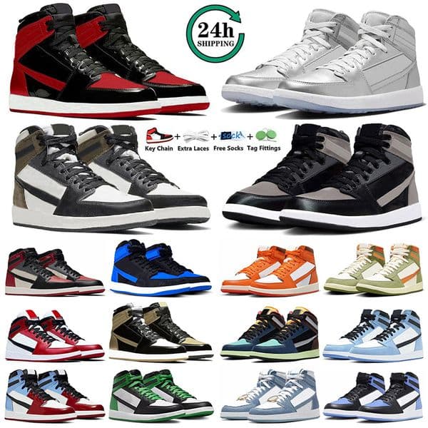 Men Basketball Shoes Bred Patent Reimagined Patent Royal Starfish Denim Shadow Lucky Green Silver Toe Sports Sneaker Men Women Trainers Sneakers GAI