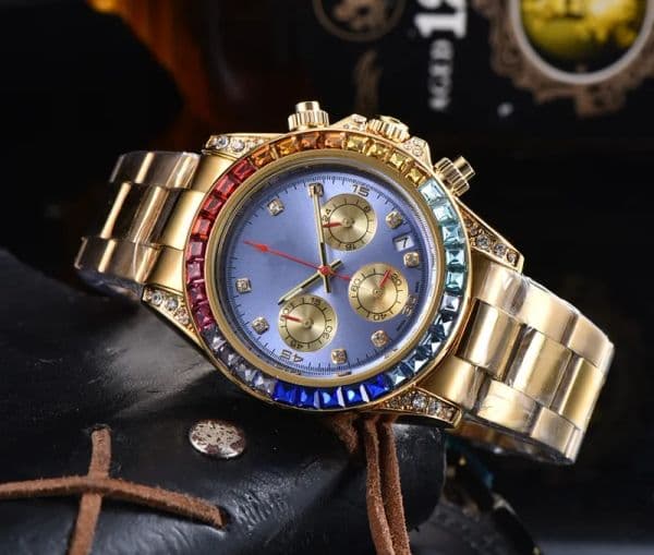 2024 Men's Watch dial working quartz high quality top luxury brand chronograph clock fashion steel strap