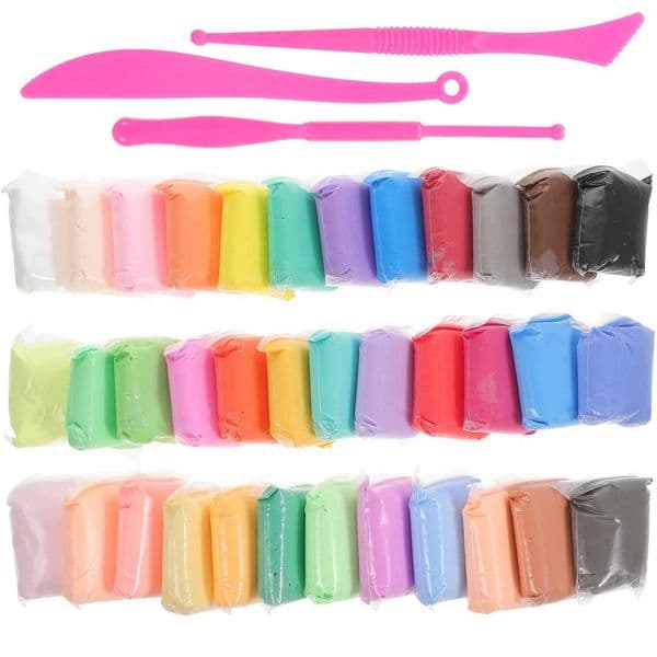 Childrens clay set craft air dryer game DIY color polymer set modeling foam powder childrens toys CL240905