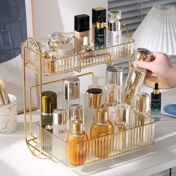 Acrylic Bathroom Storage Holder Metal Skincare Makeup Organizer Rack Cosmetic Shampoo Cabinet Shelf New Arrival Free Shipping Y240905