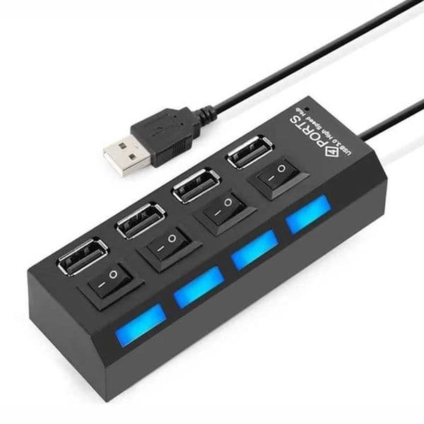 USB Hub 2.0 Hub USB Spliter 4-port Multi USB Hub 2.0 Hab Power Adapter Expandor Computer Accessories Switch USB Cable for Home CL240905