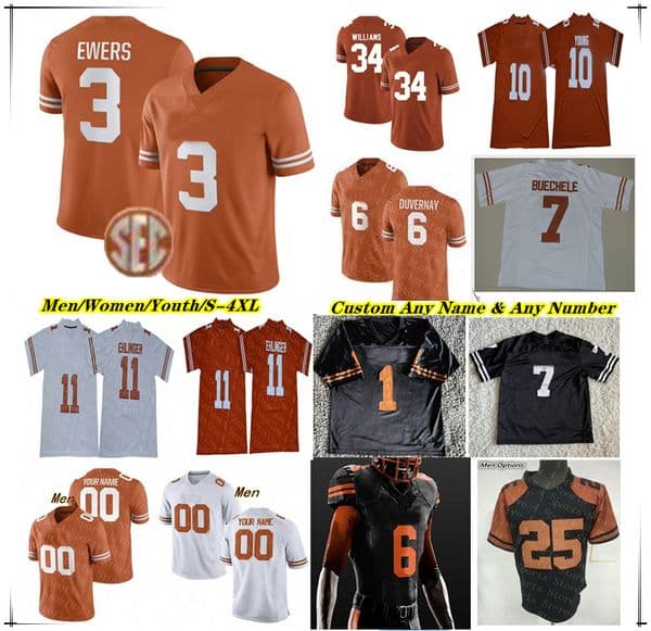 Quinn Ewers College Football Jerseys Arch Manning Jerrick Gibson Jaydon Blue Ryan Wingo Isaiah Bond Johntay Cook II Jaylon Guilbeau Anthony Hill Jr Jahdae Barron 4XL