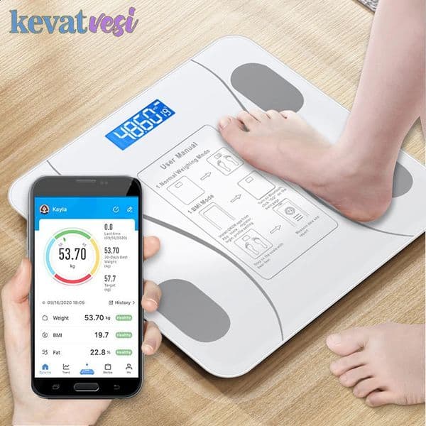 Digital weight scale intelligent wireless fat bathroom and smartphone application 240906