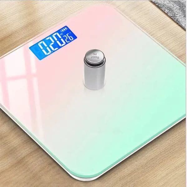 Gradient Color Intelligent LCD Electronic Scale Digital Display Glass Weight Human Balance Measurement 240906