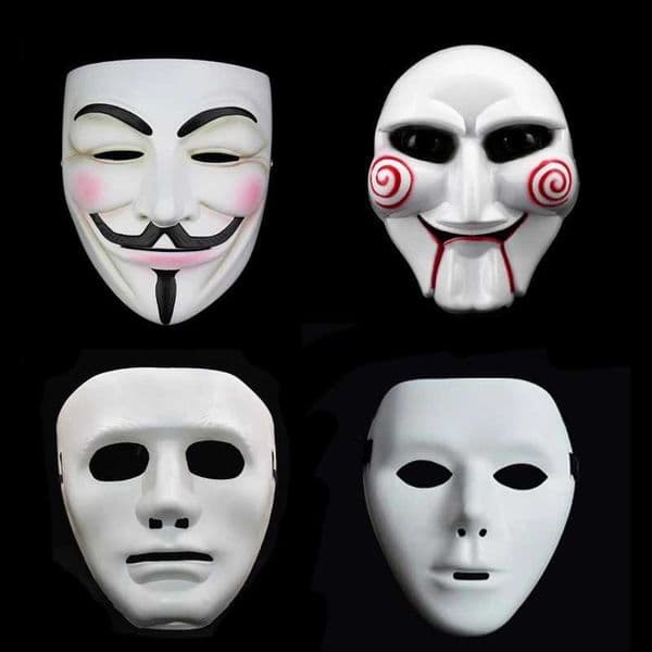 Party Anonymous Masks Halloween Movie Theme Face Masks For Adult Cosplay Film Costume Props Mask Horror Mask Gift For KidsXJ240905