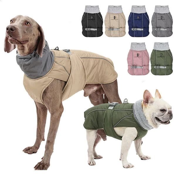Dog clothing suitable for small medium and large dogs waterproof cushions warm pet jackets safety reflective dog w240906