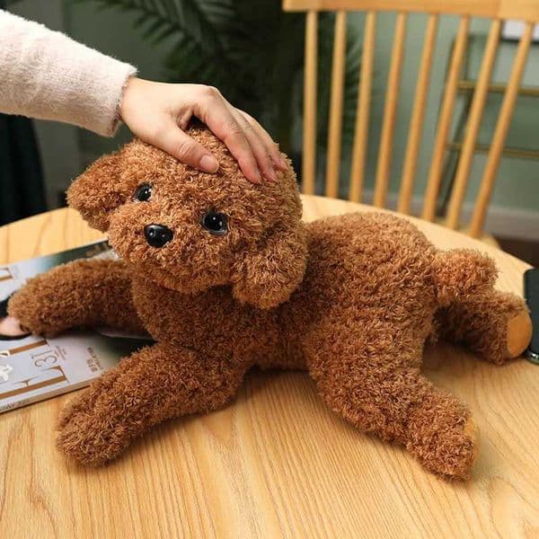 Soft reality teddy dog plush toy with fun simulation filling cute birthday gift for small dog dolls W240821