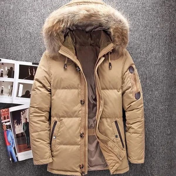 Winter Big Genuine Fur Hood Duck Down Jackets Men Warm High Quality Down Coats Male Casual Winter Outerwer Down Parkas JK-633 240830