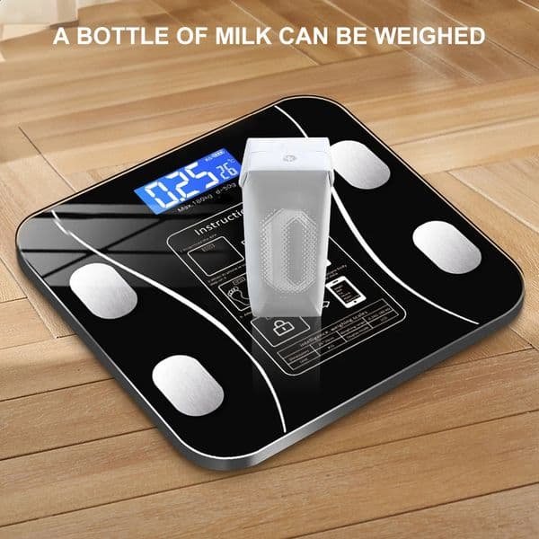 Intelligent body fat scale wireless digital bathroom Bluetooth electronic weight with smartphone application w240906