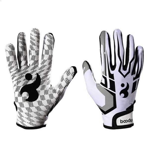 1 Pair Full Finger Baseball Gloves Anti Slip Gel Rugby American Football Gloves Outdoor Sport Gloves for Men Women 240902BJ