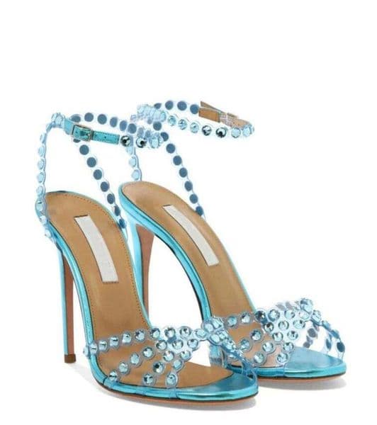 Luxury designer Women Black heels Tequila SANDAL Embellished sandal black strap crystal leather Suede high heeled wedding dress pumps