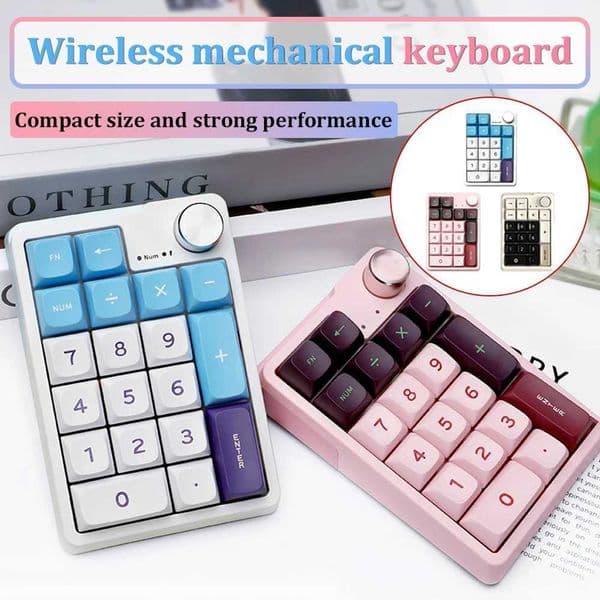 Wireless Numeric Keypad Custom Knob Keyboard BT/2.4G/Wired Mini Button Gaming Mechanical Macropad For Laptop PC M240907