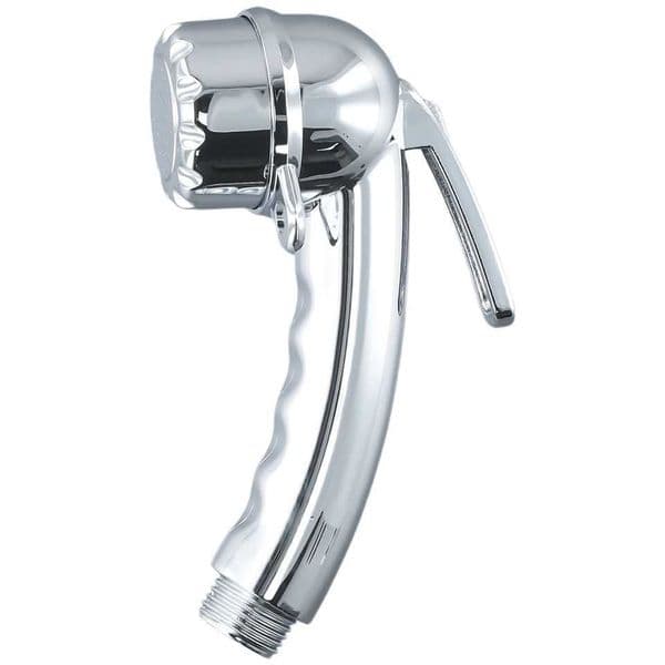 Chrome-colored Shower Head 1/2 With Start / Stop Button Bidet Shower Toilet Small Nozzle Bathroom Kitchen Faucet TapXJ240906