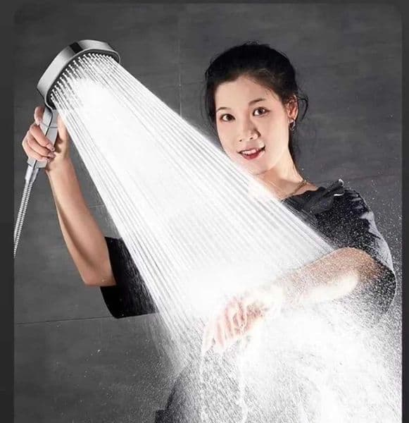 New 13CM Large Panel 3 Modes Shower Head High Pressure Water Massage Shower With Head Filter Element Bathroom AccessoriesXJ240906