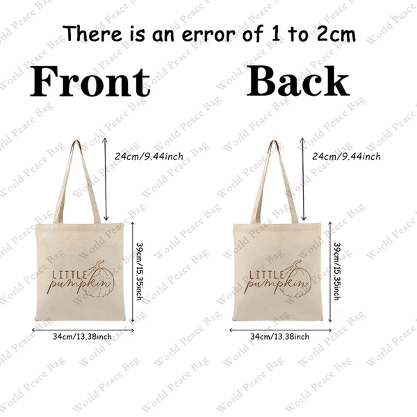 2025 new shopping bags 1 pc little pumpkin patterntote bag canvas shoulder for travel daily commute womens reusable zhanyishengli