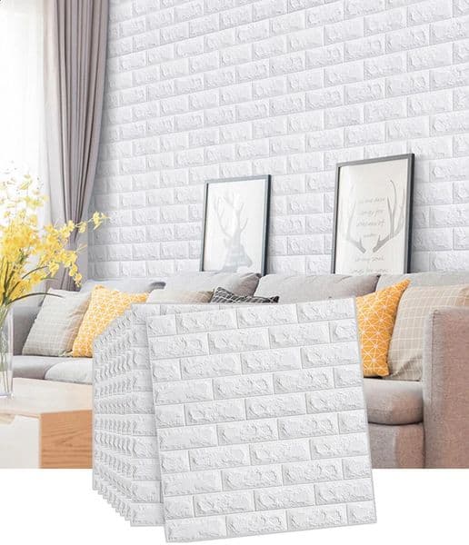 3D wallpaper board adhesive foam grey brick 70cm x1m for bedroom living room waterproof decoration 240903