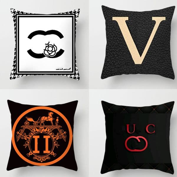 2026 New Designer Throw Letter Logo Home Cover Sofa Decoration Cushion 45-45Cm Core Removable Free Shipping