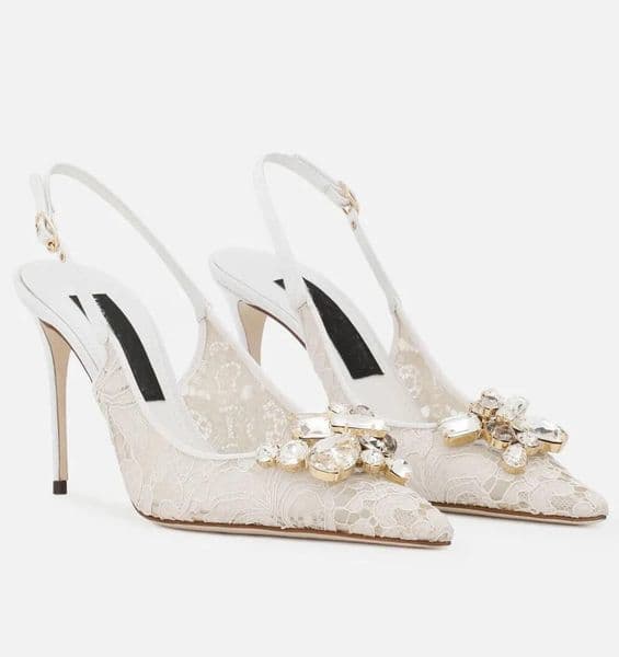 Luxury Designer Renes Low-heeled Jewelled Sandals Shoes With Bow Crystals Women Walking Flats Party Wedding Sexy High Heels EU35-41