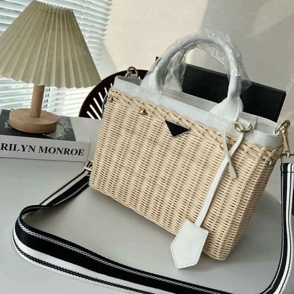 Tote bag Designer Bag Beach Bag advanced straw woven tote summer sunshine holiday shopping bags crossbody shoulder handbag with strap