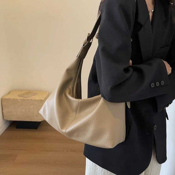 CMM Fashion Women's Simple Big Leather Shoulder Bag Ladies Handbags and Purses 2023 New Retro High-capacity Hobo Bag