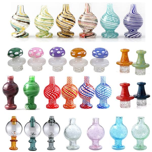 Beracky Smoking Accessories Glass Bubble Carb Cap 25mm/26mm/29mm/30mm OD Heady Colored Caps