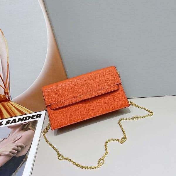 24cm togo Wallet On chain Designer Purse With Leather Strap Serial Number Full Set Box Packaging woman Wallets Whole cowskin Card holder Genuine leather Gold Buckle